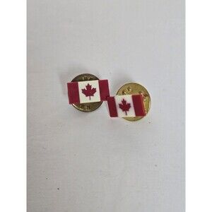 Set of 2 Canada Flag Pins Brooch Canadian Travel